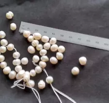 Baroque Cultured Loose Pearl Lot 40 Pc . 6 - 9 mm Drilled