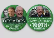 Jimmy Carter 100th Birthday Pin Buttons Political Commemorative President 2.25"