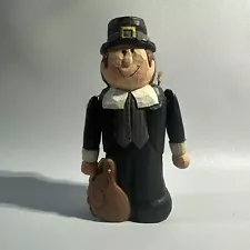 Eddie Walker for Midwest Thanksgiving Pilgrim Man w/ Turkey 7.25" Tall