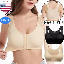 Post-Surgery Front Closure Mastectomy Wireless Bra, Compression Shapewear Top