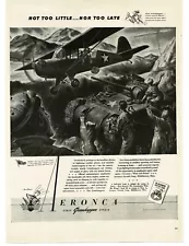 1943 Aeronca L-3 Grasshopper Observation Airplane mail tank crew WWII Print Ad