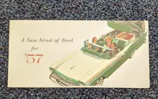 1957 Ford Skyliner Fairlane 500 Sunliner Custom 300 sales brochure folder