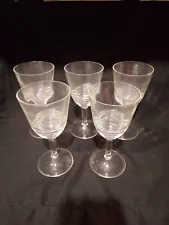 5 glass goblets Nice, brand unknown see pics