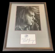 Neil Young 22×18 Framed Autograph & Picture