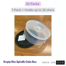 Twenty (20) Empty CD DVD BluRay Storage Cake Box Case with Spindle