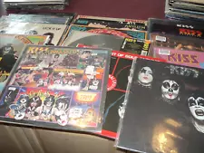 KISS LOT OF 16 LPS KISS FIRST NO KISSIN TIME BEST SOLO UNMASKED POSTER PIC DISC