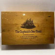 Vintage Wood The Captain's Sea Chest 13"x8"x3-1/2" A Place for Everything...