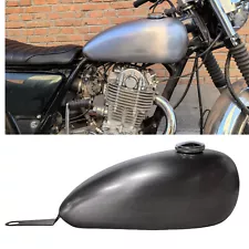 Unpainted Silver Petrol Fuel Tank Gas Tank With Cap Fit For YAMAHA SR400 SR500