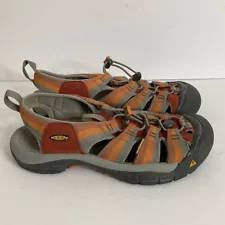 Keen Sandals Mens 9 Orange Gray Waterproof Summer Shoes Trail Hiking Camping