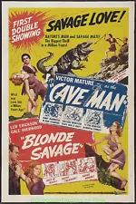 ONE MILLION B.C. aka CAVE MAN / BLONDE SAVAGE MOVIE POSTER R1952 VICTOR MATURE