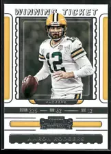 2019 Panini Contenders Aaron Rodgers WT-7 Winning Ticket Green Bay Packers