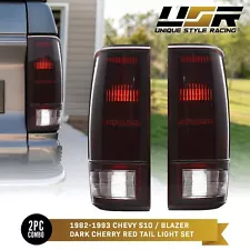 Dark RED/SMOKE Rear Tail Light Brake Signal Lamp For 82-93 Chevy S10 S-10 Blazer