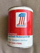 1970's Harley Davidson Red No1 AMF Pre-Luxe Motorcycle Qt Oil Can Full Composite