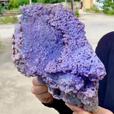 5.64LB Beautiful Natural Purple Grape Agate Chalcedony Crystal Mineral Specimen