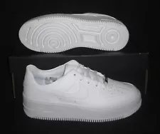 WOMEN'S NIKE AIR FORCE 1 AF1 SAGE LOW SNEAKERS SZ 8 TRIPLE WHITE AR5339 100 NIB