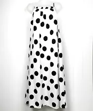 Tabitha Brown for Target White Sundress Black Polka Dots Midi Dress SZ XS EUC