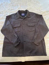 Pendleton Limited Edition 100% Virgin Wool Dark Brown Board Shirt Jac Men’s XL