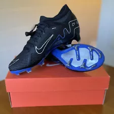 NEW - Nike Vapor 15 Pro FG Cleats - M6/W7.5 Blk/Chrome Hyper Royal (DJ5603 040)