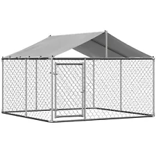 Outdoor Pet Dog Run House Kennel Shade Cage Enclosure w/ Cover Playpen