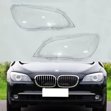 Pair Left & Right For BMW 7-Series F01 F02 2009-2015 Headlight Lens Cover Shell