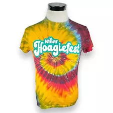 Wawa Hoagiefest T-Shirt Men’s Small Tie Dye Rainbow Spiral 100% Cotton Crew Neck