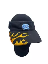 North Carolina Tar Heels Visor Hat Cap VTG 2000s Flames SAMPLE Not for Sale Y2K