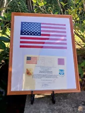 "OPERATION ENDURING FREEDOM" MILITARY FLAG WITH CERTIFICATE FLOWN OVER IRAQI