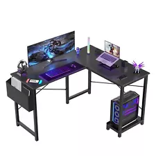 Sweetcrispy L Shaped Computer Desk - Gaming Table Corner Desk 50 Inch PC Writ...