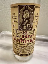 Old Rip Van Winkle 10 Year Kentucky Bourbon Empty Bottle Pappy Unrinsed