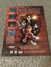 1999 GAUNTLET LEGENDS PS1 N64 Video Game Poster Print Ad Playstation Nintendo