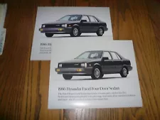 1986 Hyundai Excel 4 Door Sedan Sales Flyer - Vintage - Two for One Price