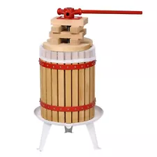 Fruit Wine Press, Solid Wood Basket Wine Making Press, Vintage Traditional Ju...