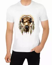 Western Buffalo Dreamcatcher T shirt for Men Apparel Short Sleeve Clothing