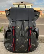 Gucci GG Supreme Tiger Black Backpack