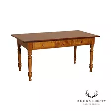 Custom Cherry and Tiger Maple Farm Table