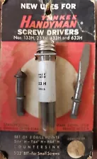 Stanley Yankee Handyman 133H 233H 433H 633H 3 Drill Dits Screw Driver Countink