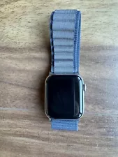 Apple Watch Series 5 44mm Stainless Steel Case Cellular New Band (Good Shape)