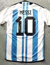 Lionel Messi Signed 2022 Fifa World Cup Argentina Jersey