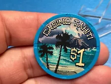 $1———-CASINO TAHITI CARNIVAL CONQUEST CRUISE SHIP CASINO CHIP—————-Z—277