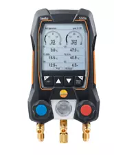 Testo 550s AC Manifold Gauge Set with 2 Wired Probes for HVAC and Refrigeration