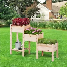 3-tier Raised Garden Bed Elevated Planting Box for Garden Yard Vegetable, Used