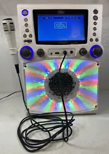 Singing Machine STVG785BTW Bluetooth Karaoke Machine with Disco Lights White.