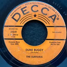 Boss Barracuda/Dune Buggy by The Surfaris (Decca 31641) 7" PROMO G+