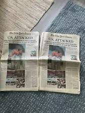 2 New York Times 9-11 Newspaper/Complete Newspaper