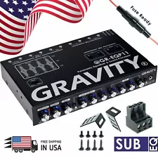 Gravity Car Audio Equalizer Epicenter Sound Processor Bass Maximizer Sub Output