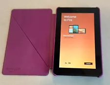 New ListingAmazon Kindle Fire 7 (5th Gen) Model SV98LN 8GB With Case Factory Reset