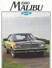 Original 1980 Chevrolet Malibu dealer sales brochure, catalog