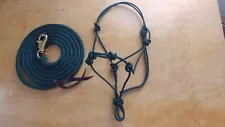 12' HUNTER GREEN LEAD ROPE W/BULL SNAP & TRAINING HALTER FOR PARELLI METHOD