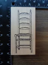 LADDER BACK CHAIR Furniture Rubber Stamp by STAMPOURRI