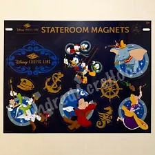 OFFICIAL SET Of 10 Disney Cruise Line Ship Stern Magnets Stateroom Door DCL HTF